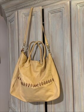 Nardelli Leather Tote Bag in Yellow
